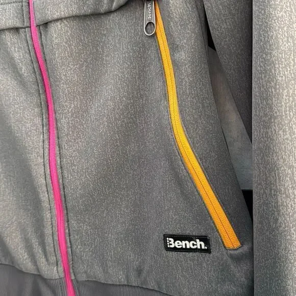 Bench. Outerwear, Active, Athletic Jacket, Size M (8) Gray with pink, orange and - Picture 8 of 8